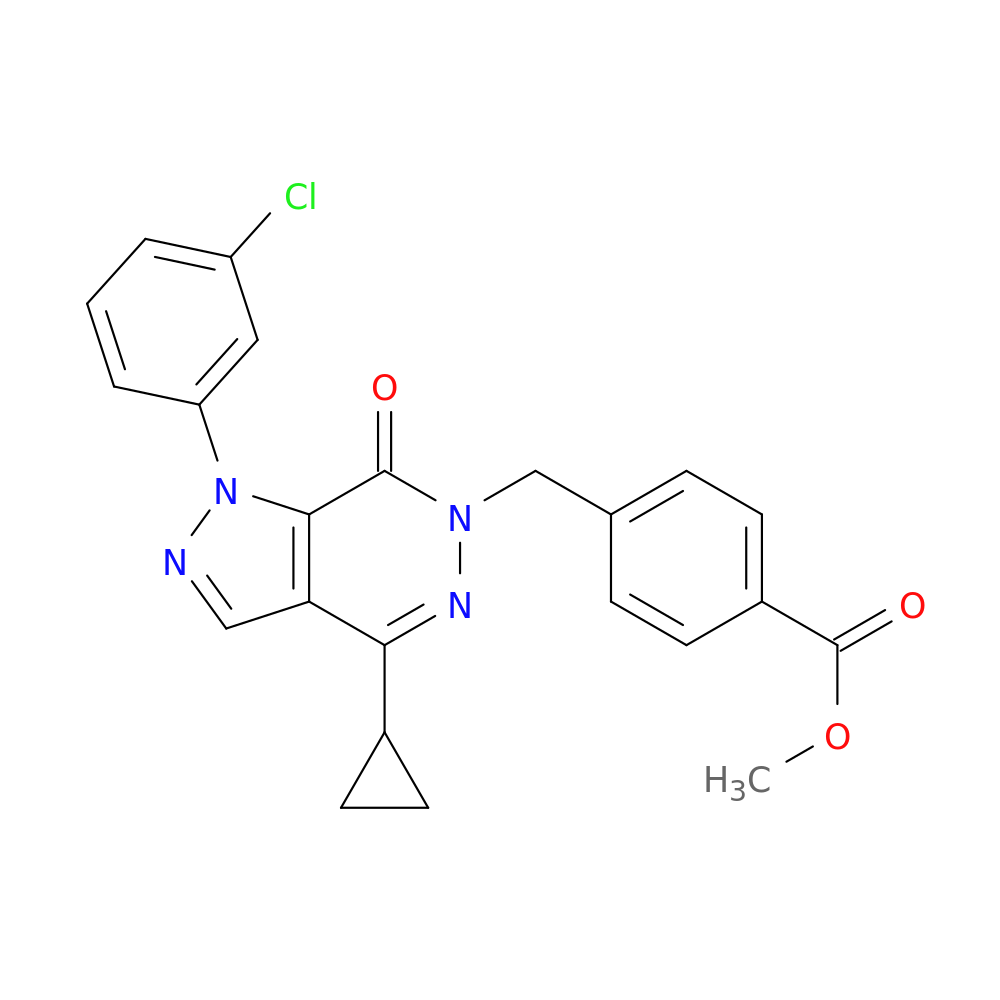 methyl 4-{[1-(3-chlorophenyl)-4-cyclopropyl-7-oxo-1H,6H,7H-pyrazolo[3,4-d]pyridazin-6-yl]methyl}benzoate