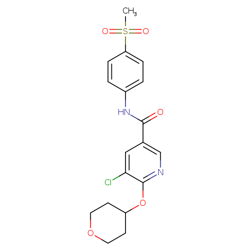 5-chloro-N-(4-methanesulfonylphenyl)-6-(oxan-4-yloxy)pyridine-3-carboxamide