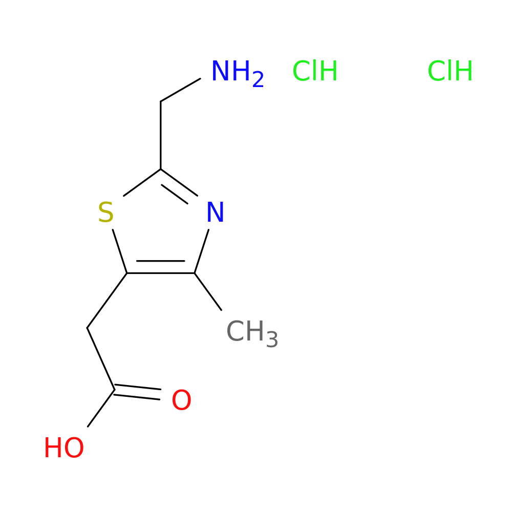 2-[2-(aminomethyl)-4-methyl-1,3-thiazol-5-yl]acetic acid dihydrochloride