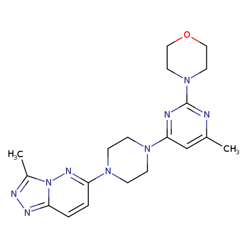 4-[4-methyl-6-(4-{3-methyl-[1,2,4]triazolo[4,3-b]pyridazin-6-yl}piperazin-1-yl)pyrimidin-2-yl]morpholine