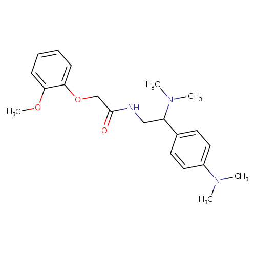 N-[2-(dimethylamino)-2-[4-(dimethylamino)phenyl]ethyl]-2-(2-methoxyphenoxy)acetamide