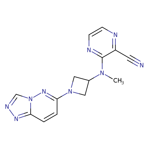 3-[methyl(1-{[1,2,4]triazolo[4,3-b]pyridazin-6-yl}azetidin-3-yl)amino]pyrazine-2-carbonitrile