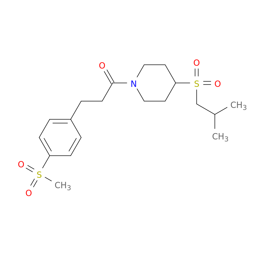 3-(4-methanesulfonylphenyl)-1-[4-(2-methylpropanesulfonyl)piperidin-1-yl]propan-1-one