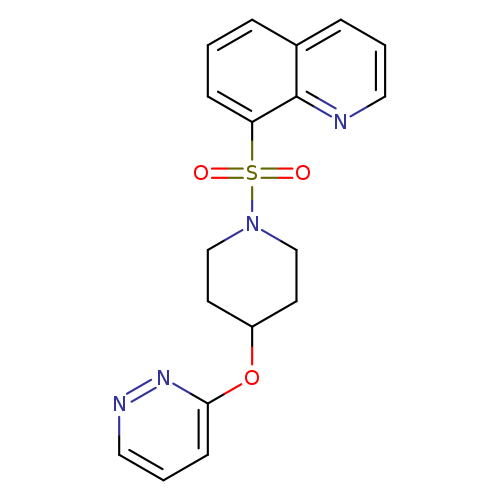 8-{[4-(pyridazin-3-yloxy)piperidin-1-yl]sulfonyl}quinoline