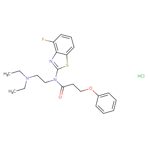 N-[2-(diethylamino)ethyl]-N-(4-fluoro-1,3-benzothiazol-2-yl)-3-phenoxypropanamide hydrochloride