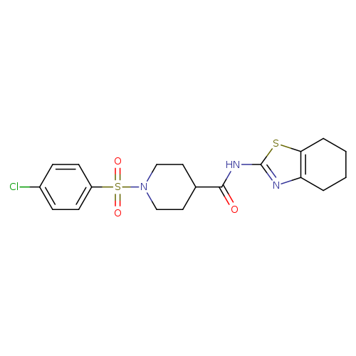 1-(4-chlorobenzenesulfonyl)-N-(4,5,6,7-tetrahydro-1,3-benzothiazol-2-yl)piperidine-4-carboxamide