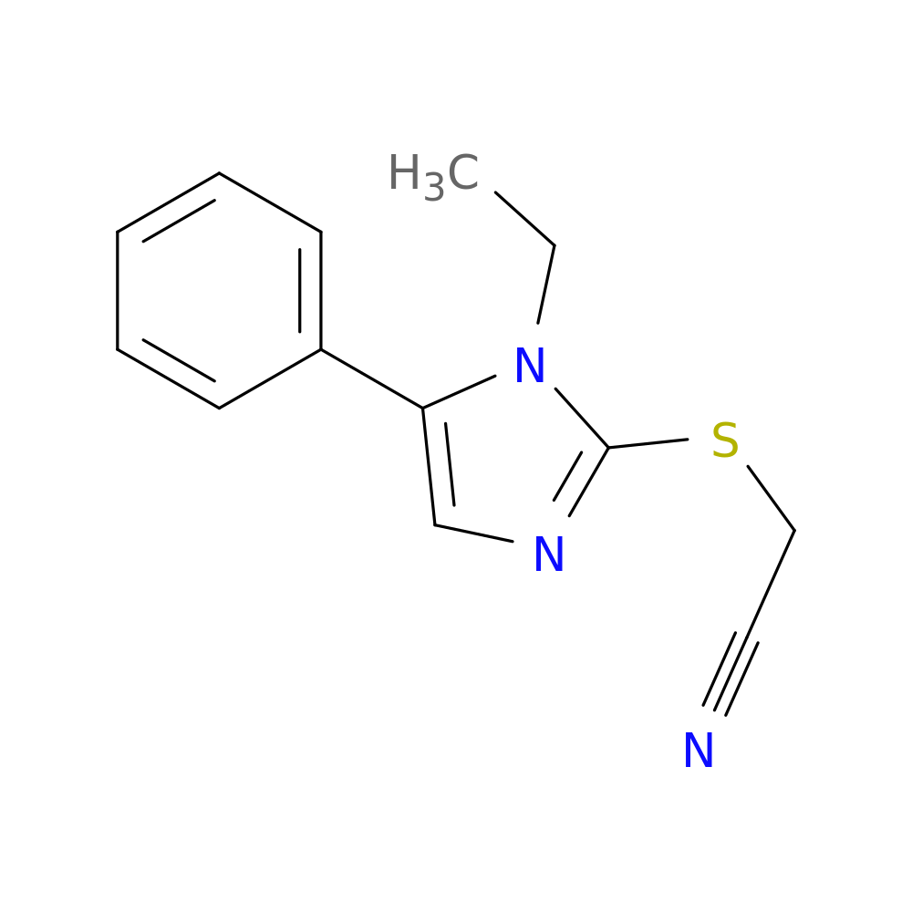 2-[(1-ethyl-5-phenyl-1H-imidazol-2-yl)sulfanyl]acetonitrile