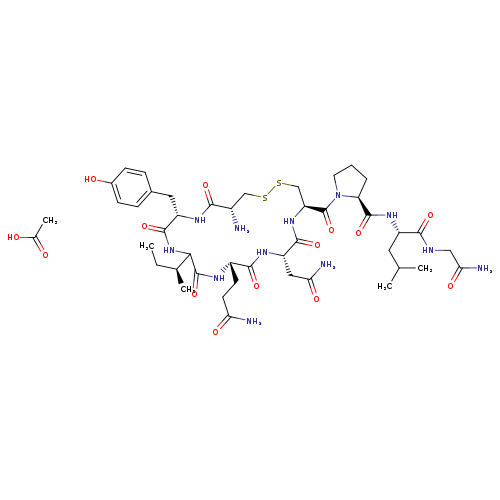 Oxytocin, monoacetate (salt)