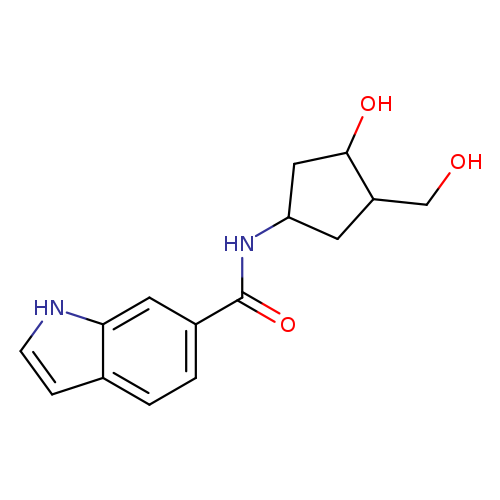 N-[3-hydroxy-4-(hydroxymethyl)cyclopentyl]-1H-indole-6-carboxamide
