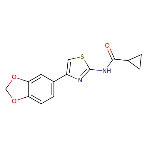 N-[4-(2H-1,3-benzodioxol-5-yl)-1,3-thiazol-2-yl]cyclopropanecarboxamide