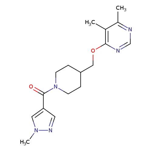 4,5-dimethyl-6-{[1-(1-methyl-1H-pyrazole-4-carbonyl)piperidin-4-yl]methoxy}pyrimidine