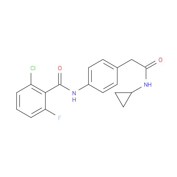 2-chloro-N-{4-[(cyclopropylcarbamoyl)methyl]phenyl}-6-fluorobenzamide