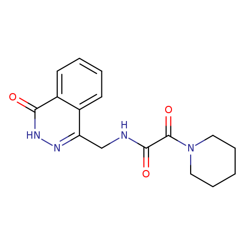 2-oxo-N-[(4-oxo-3,4-dihydrophthalazin-1-yl)methyl]-2-(piperidin-1-yl)acetamide