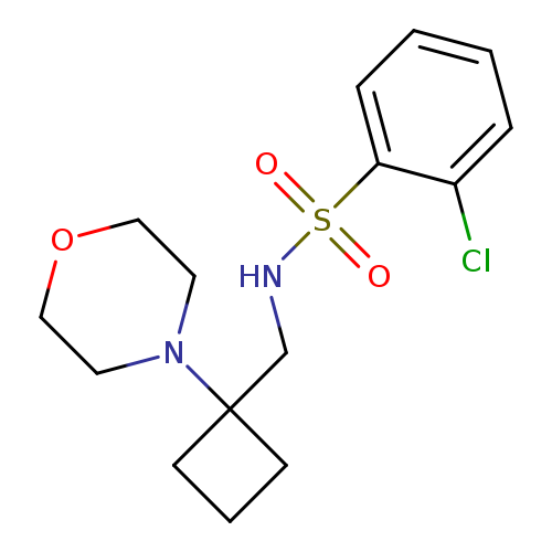 2-chloro-N-{[1-(morpholin-4-yl)cyclobutyl]methyl}benzene-1-sulfonamide