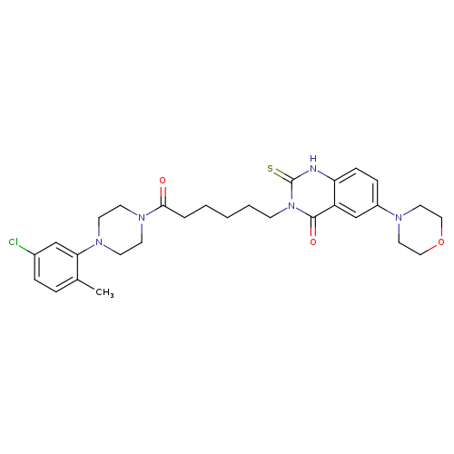 3-{6-[4-(5-chloro-2-methylphenyl)piperazin-1-yl]-6-oxohexyl}-6-(morpholin-4-yl)-2-sulfanylidene-1,2,3,4-tetrahydroquinazolin-4-one