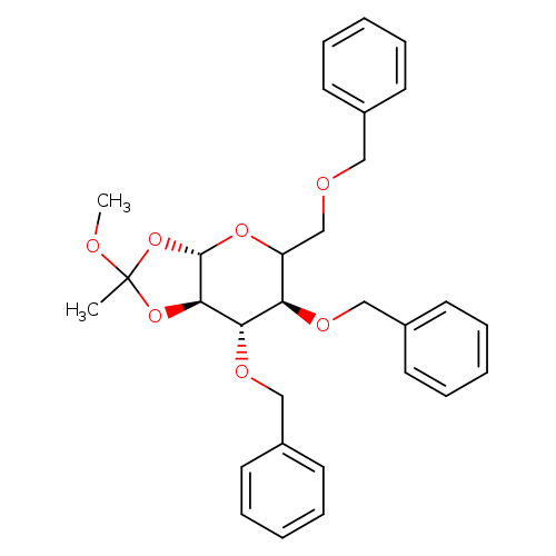 β-D-Mannopyranose, 1,2-O-(1-methoxyethylidene)-3,4,6-tris-O-(phenylmethyl)-