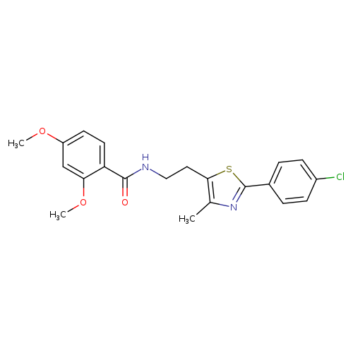 N-{2-[2-(4-chlorophenyl)-4-methyl-1,3-thiazol-5-yl]ethyl}-2,4-dimethoxybenzamide