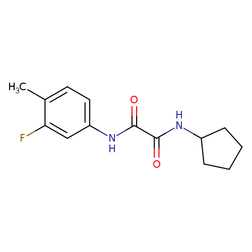 N-cyclopentyl-N'-(3-fluoro-4-methylphenyl)ethanediamide