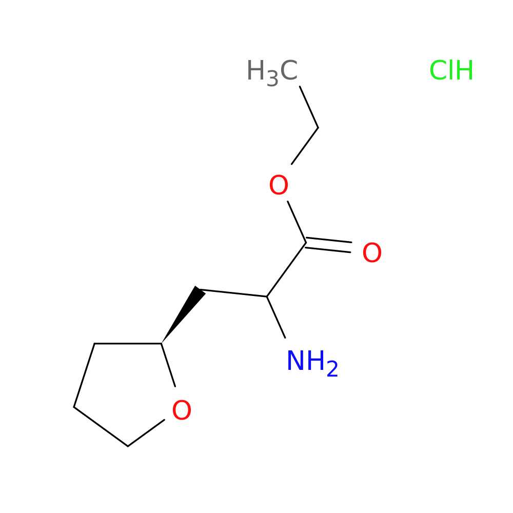 ethyl 2-amino-3-[(2S)-oxolan-2-yl]propanoate hydrochloride
