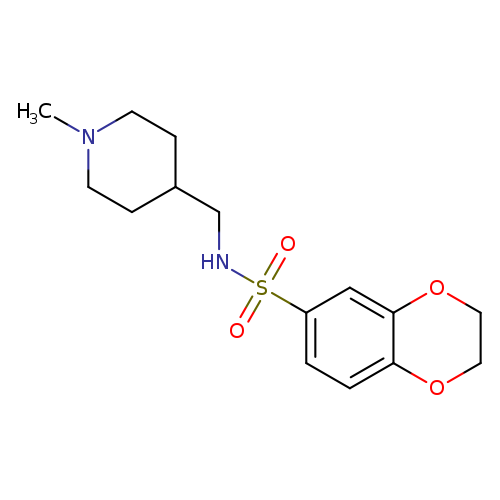 N-[(1-methylpiperidin-4-yl)methyl]-2,3-dihydro-1,4-benzodioxine-6-sulfonamide