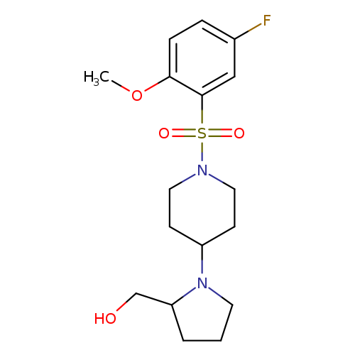 {1-[1-(5-fluoro-2-methoxybenzenesulfonyl)piperidin-4-yl]pyrrolidin-2-yl}methanol