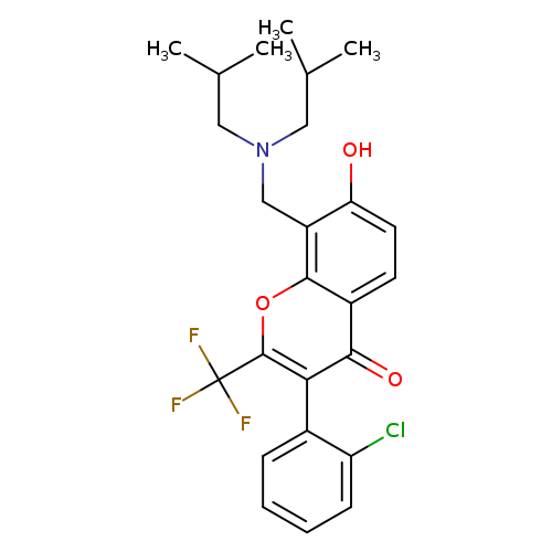 3-(2-chlorophenyl)-8-[(diisobutylamino)methyl]-7-hydroxy-2-(trifluoromethyl)-4H-chromen-4-one
