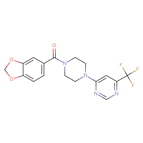 4-[4-(2H-1,3-benzodioxole-5-carbonyl)piperazin-1-yl]-6-(trifluoromethyl)pyrimidine