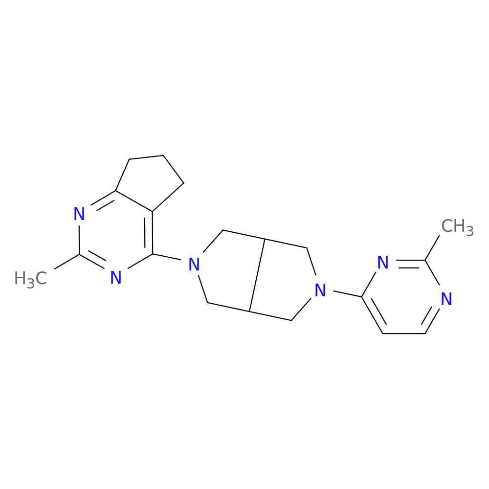 2-methyl-4-(5-{2-methyl-5H,6H,7H-cyclopenta[d]pyrimidin-4-yl}-octahydropyrrolo[3,4-c]pyrrol-2-yl)pyrimidine