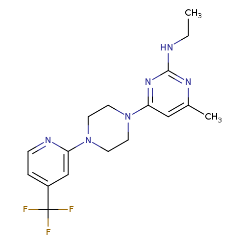 N-ethyl-4-methyl-6-{4-[4-(trifluoromethyl)pyridin-2-yl]piperazin-1-yl}pyrimidin-2-amine