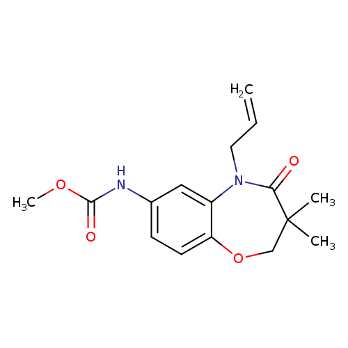 methyl N-[3,3-dimethyl-4-oxo-5-(prop-2-en-1-yl)-2,3,4,5-tetrahydro-1,5-benzoxazepin-7-yl]carbamate