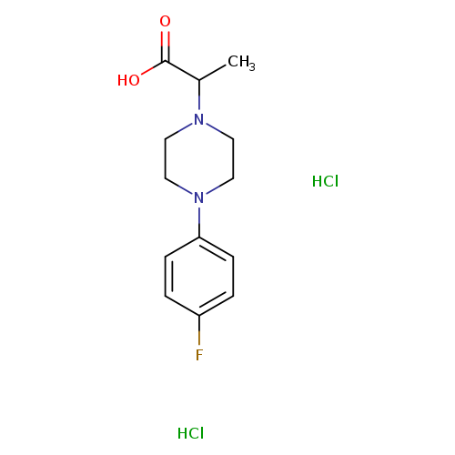 2-[4-(4-fluorophenyl)piperazin-1-yl]propanoic acid dihydrochloride