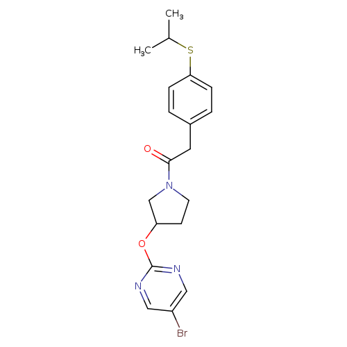 1-{3-[(5-bromopyrimidin-2-yl)oxy]pyrrolidin-1-yl}-2-[4-(propan-2-ylsulfanyl)phenyl]ethan-1-one