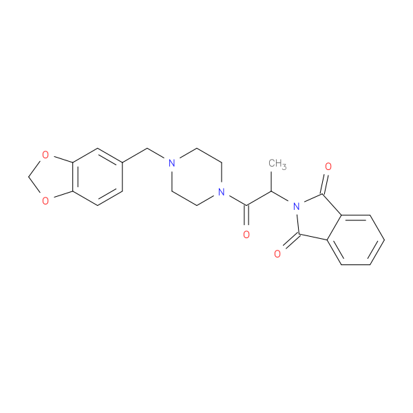 2-(1-(4-(Benzo[d][1,3]dioxol-5-ylmethyl)piperazin-1-yl)-1-oxopropan-2-yl)isoindoline-1,3-dione