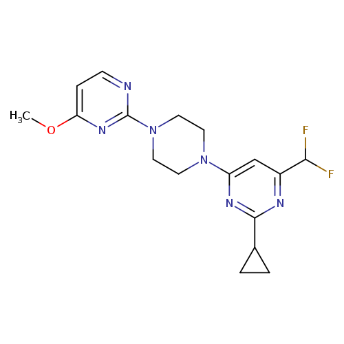 2-cyclopropyl-4-(difluoromethyl)-6-[4-(4-methoxypyrimidin-2-yl)piperazin-1-yl]pyrimidine