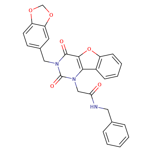 2-{5-[(2H-1,3-benzodioxol-5-yl)methyl]-4,6-dioxo-8-oxa-3,5-diazatricyclo[7.4.0.0^{2,7}]trideca-1(9),2(7),10,12-tetraen-3-yl}-N-benzylacetamide