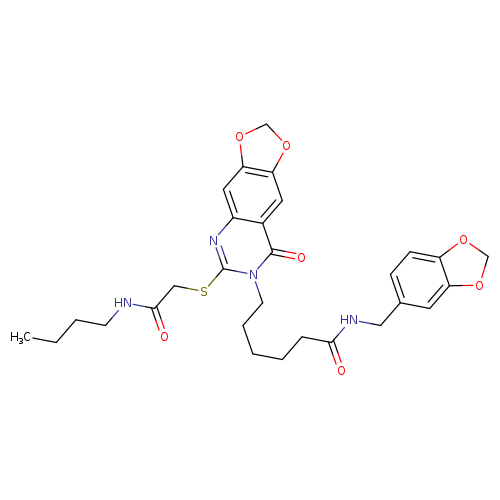 N-[(2H-1,3-benzodioxol-5-yl)methyl]-6-(6-{[(butylcarbamoyl)methyl]sulfanyl}-8-oxo-2H,7H,8H-[1,3]dioxolo[4,5-g]quinazolin-7-yl)hexanamide
