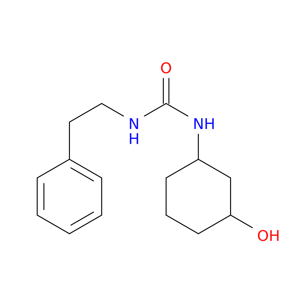 3-(3-hydroxycyclohexyl)-1-(2-phenylethyl)urea