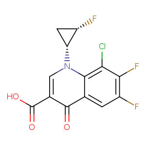 3-Quinolinecarboxylic acid, 8-chloro-6,7-difluoro-1-[(1R,2S)-2-fluorocyclopropyl]-1,4-dihydro-4-oxo-