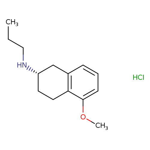 2-​Naphthalenamine, 1,​2,​3,​4-​tetrahydro-​5-​methoxy-​N-​propyl-​, hydrochloride (1:1)​, (2S)​-