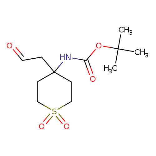 tert-butyl N-[1,1-dioxo-4-(2-oxoethyl)-1lambda6-thian-4-yl]carbamate