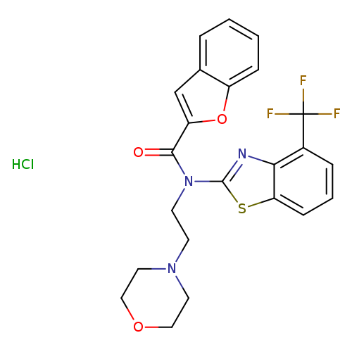 N-[2-(morpholin-4-yl)ethyl]-N-[4-(trifluoromethyl)-1,3-benzothiazol-2-yl]-1-benzofuran-2-carboxamide hydrochloride