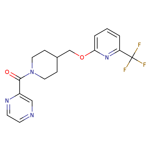 2-[4-({[6-(trifluoromethyl)pyridin-2-yl]oxy}methyl)piperidine-1-carbonyl]pyrazine