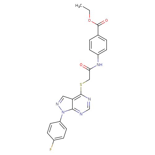 ethyl 4-(2-{[1-(4-fluorophenyl)-1H-pyrazolo[3,4-d]pyrimidin-4-yl]sulfanyl}acetamido)benzoate