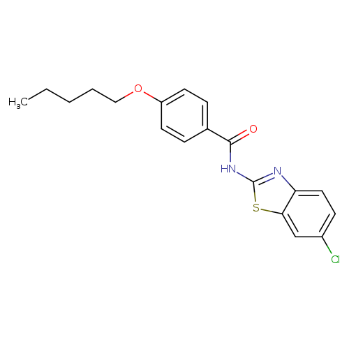 N-(6-chloro-1,3-benzothiazol-2-yl)-4-(pentyloxy)benzamide