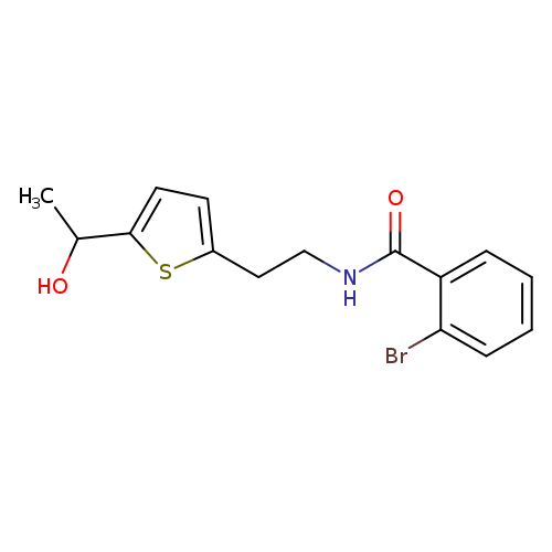 2-bromo-N-{2-[5-(1-hydroxyethyl)thiophen-2-yl]ethyl}benzamide