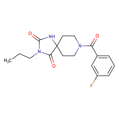 8-(3-fluorobenzoyl)-3-propyl-1,3,8-triazaspiro[4.5]decane-2,4-dione