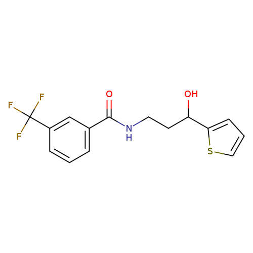 N-[3-hydroxy-3-(thiophen-2-yl)propyl]-3-(trifluoromethyl)benzamide