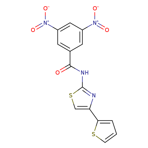 3,5-dinitro-N-[4-(thiophen-2-yl)-1,3-thiazol-2-yl]benzamide