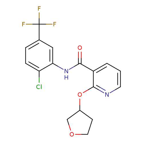 N-[2-chloro-5-(trifluoromethyl)phenyl]-2-(oxolan-3-yloxy)pyridine-3-carboxamide