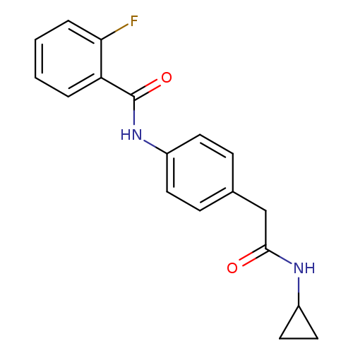 N-{4-[(cyclopropylcarbamoyl)methyl]phenyl}-2-fluorobenzamide